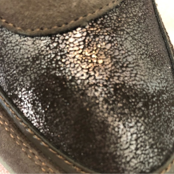 Stonefly Brown‎ Glitter Suede Patent Leather Mid Top Sneaker. Size 7. - Picture 4 of 16